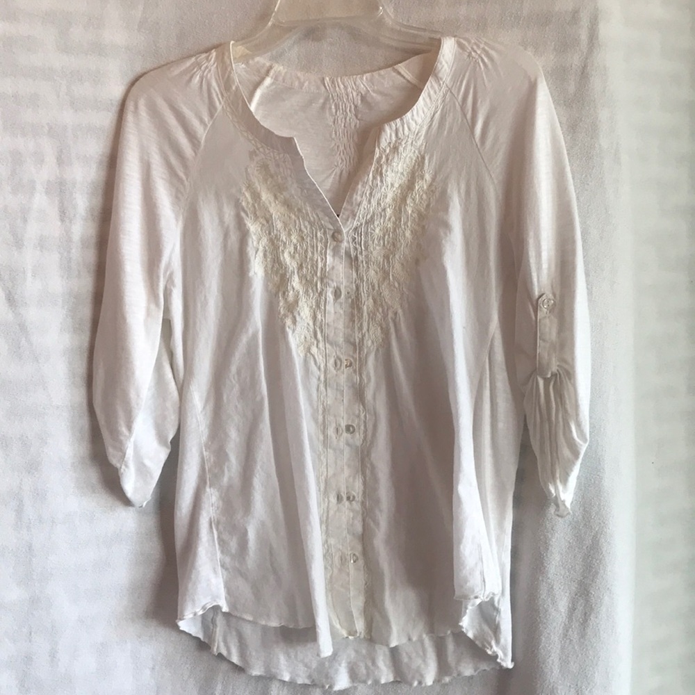 Nine West White Button Down Shirt